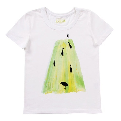 白鷺鷥 短袖 蜜桃棉 童T 天然白【買一送一】