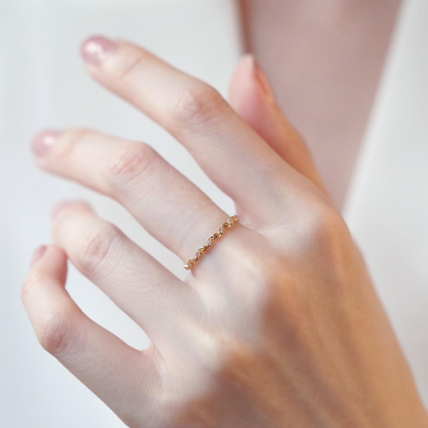 風中綠柳 — 5分鑽石線戒