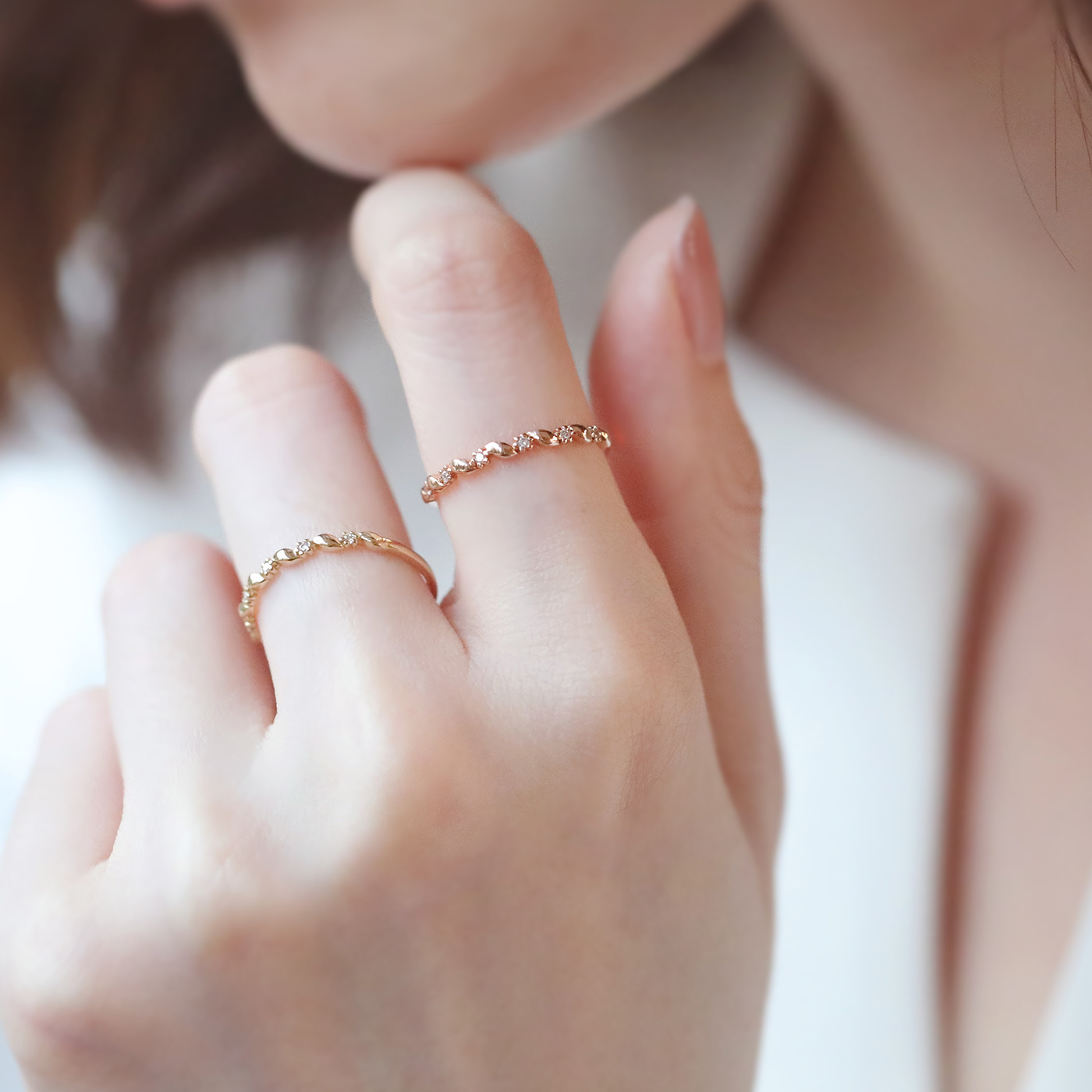 風中綠柳 — 5分鑽石線戒