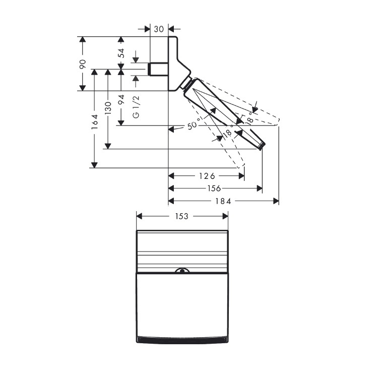 hansgrohe Raindance Rainfall 26442, -000 Overhead shower 150 1jet