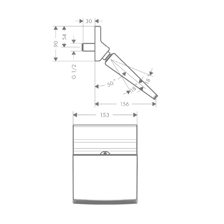 hansgrohe Raindance Rainfall 26443, -000 Overhead shower 150 1jet stream