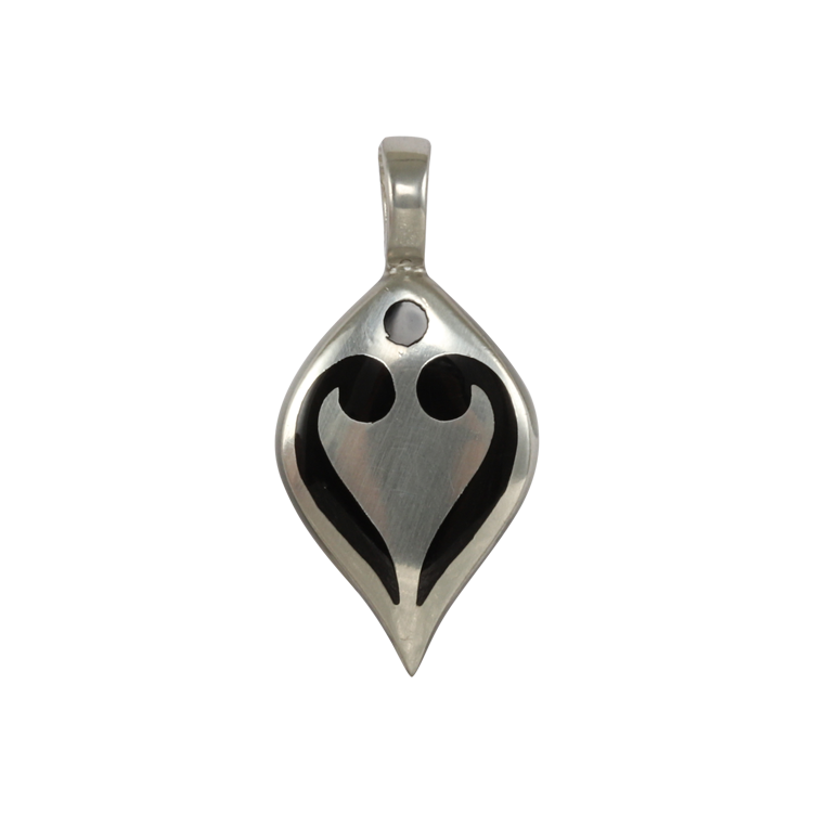 Bico吊墜，女士吊墜 心之輝光；真誠與慈愛 不含鍊子（1902小款黑色）