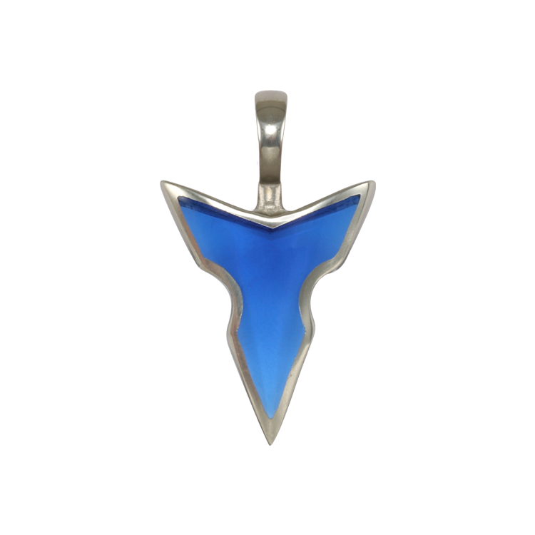 Bico吊墜，女士吊墜 三角盾造型；決心與勇氣 不含鍊子（1903藍色）