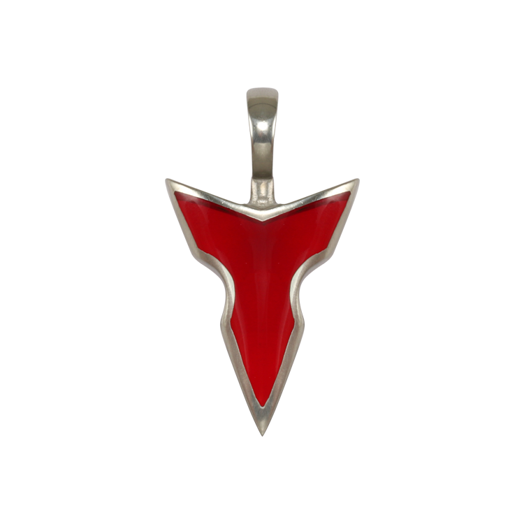 Bico吊墜，女士吊墜 三角盾造型；決心與勇氣 不含鍊子（1903紅色）