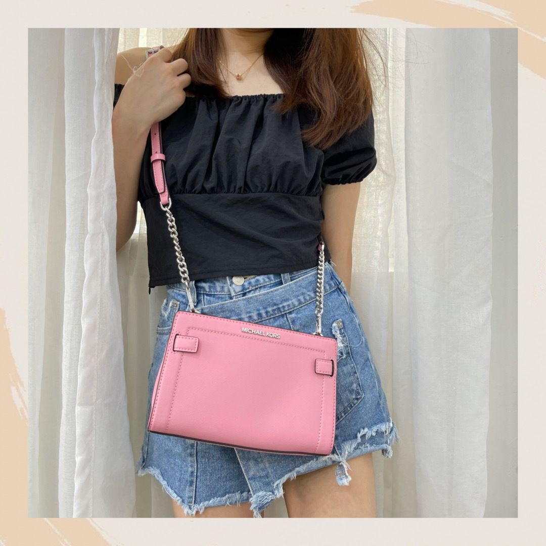 【名牌代購】MICHAEL KORS RAYNE SM CROSSBODY LEATHER #35S0SU9C1L/CARNATION