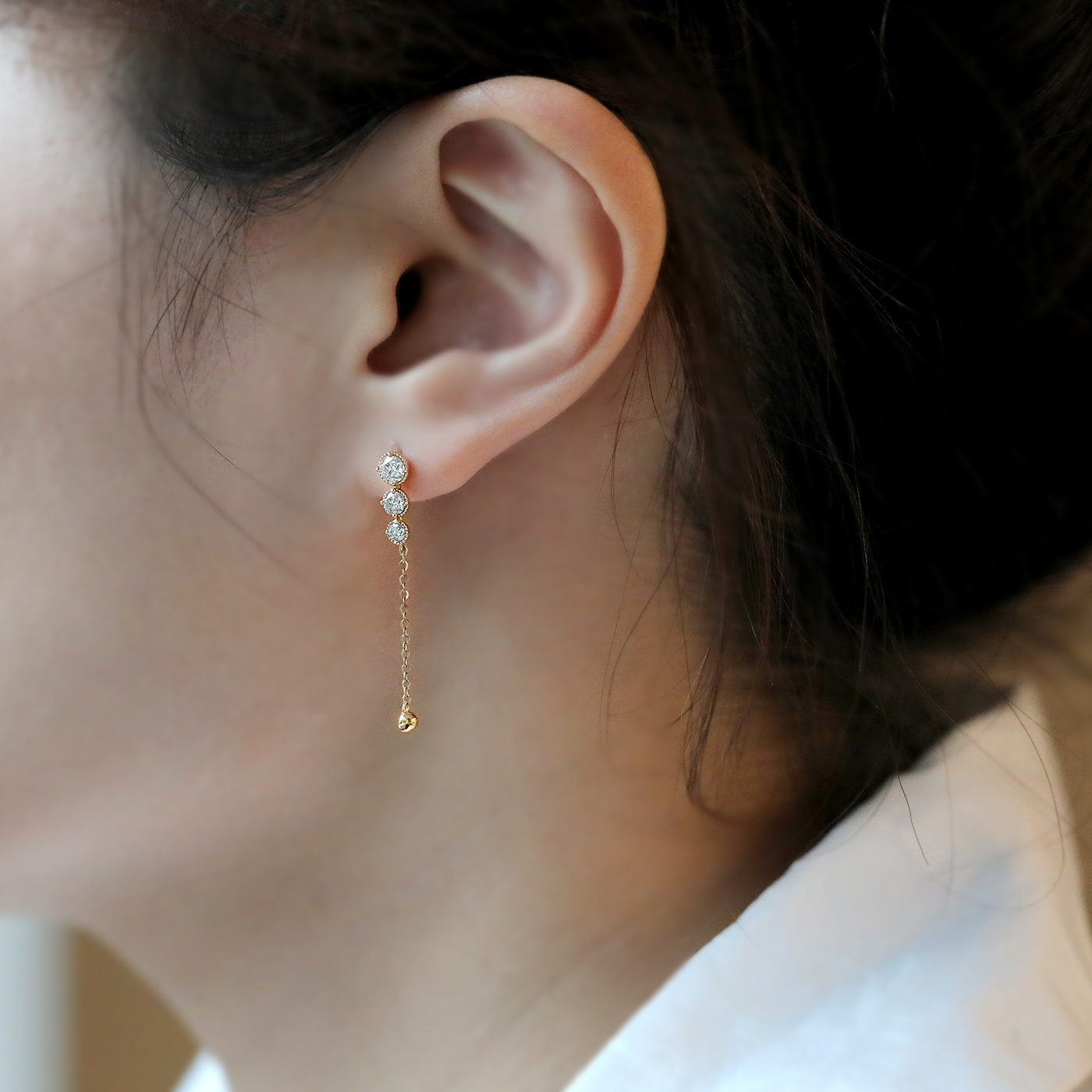 流星雨 — 70分鑽石耳環