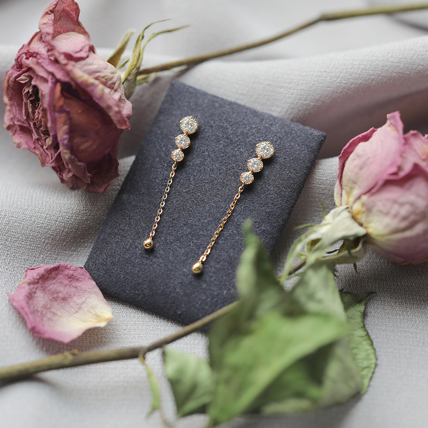 流星雨 — 70分鑽石耳環