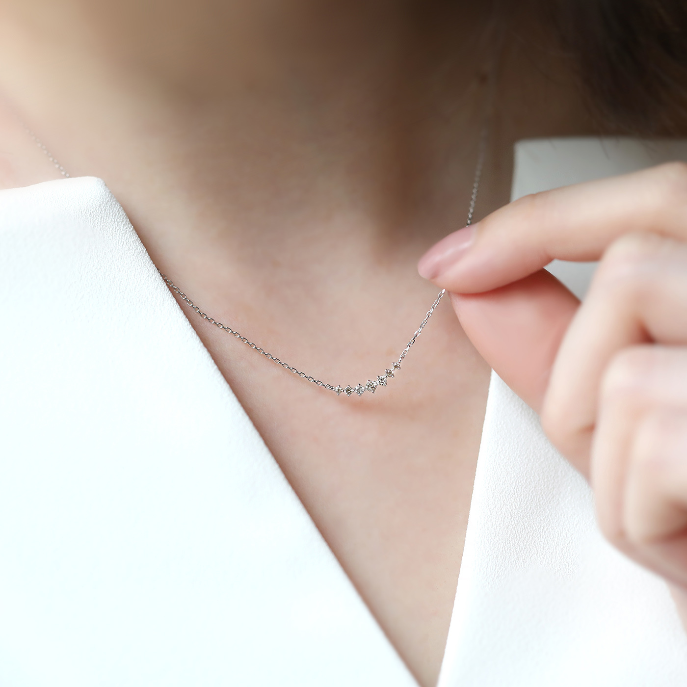 甜蜜微笑 — 10分鑽石項鍊