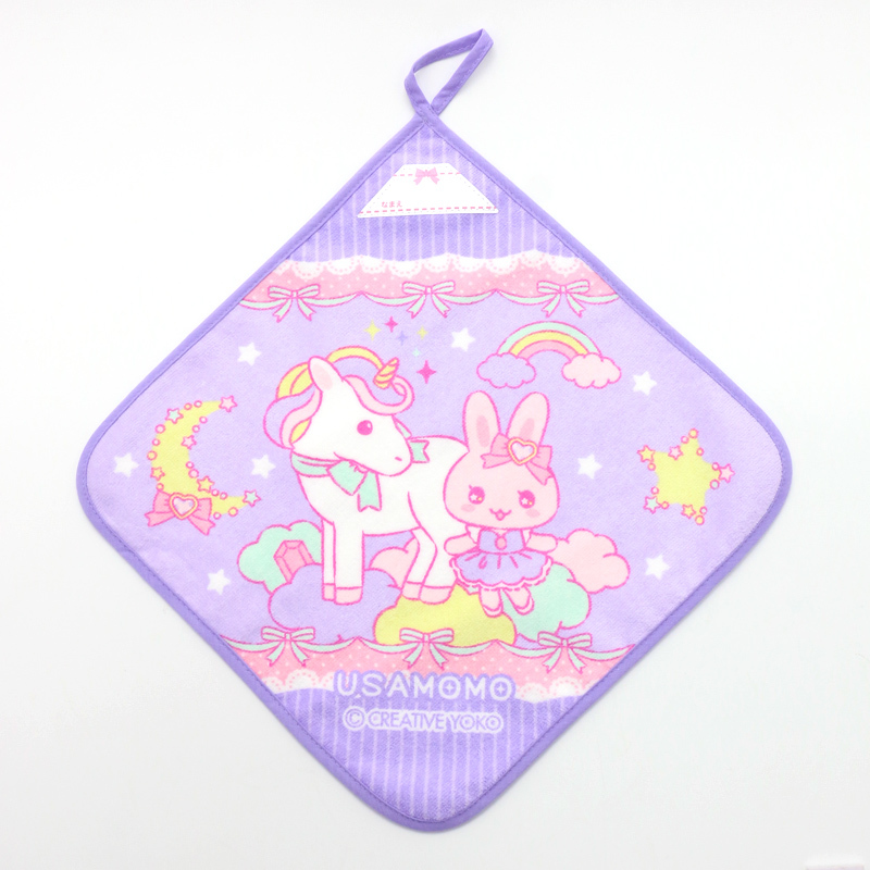 日本Usamomo萌兔桃桃 掛式擦手巾 獨角獸系列
