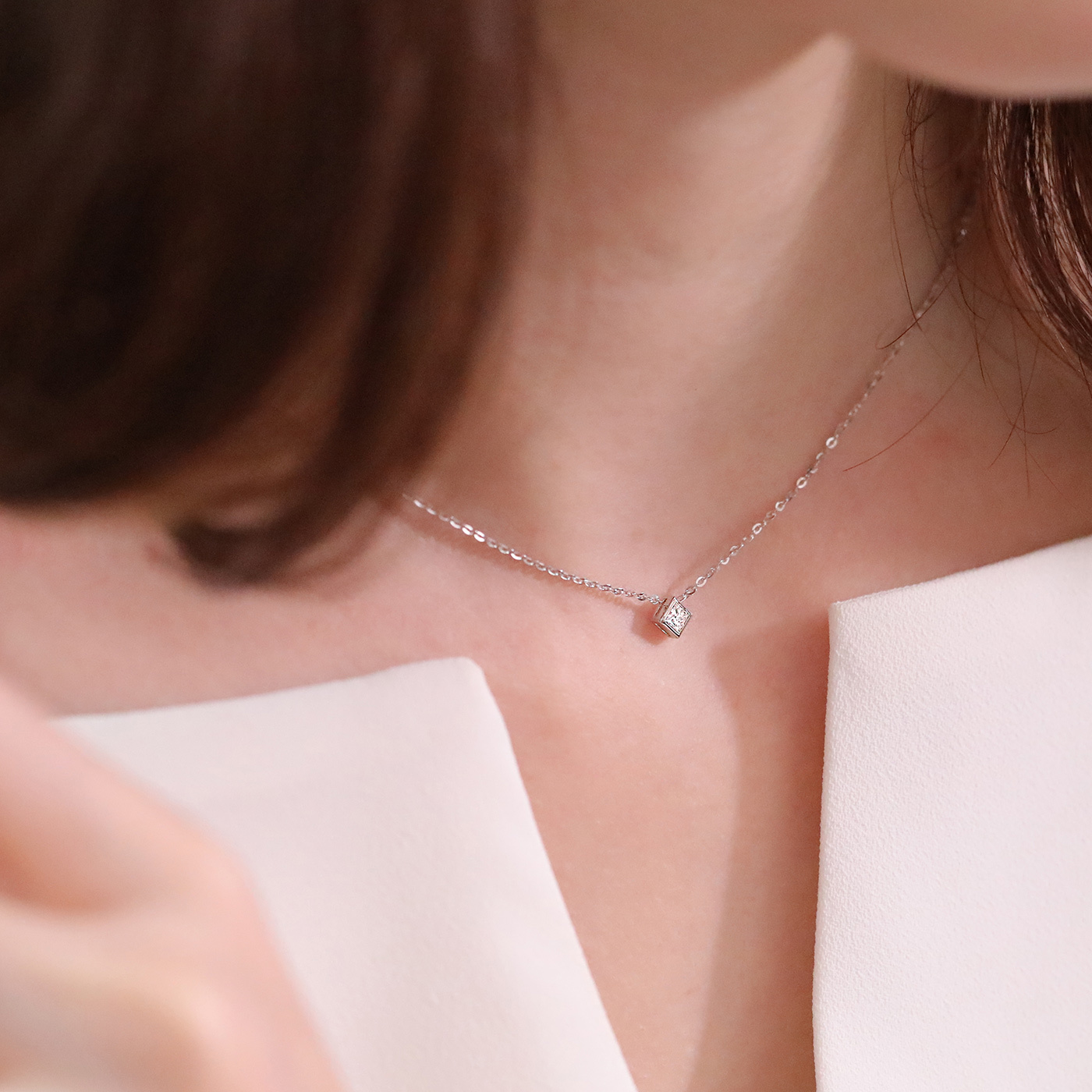 方糖 — 10分鑽石項鍊