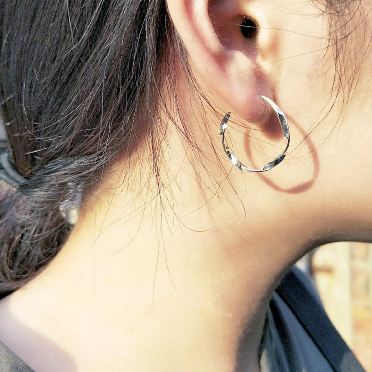 │簡約│波紋圈圈c型 • 耳針耳夾 • 純銀耳飾 • 設計師原創