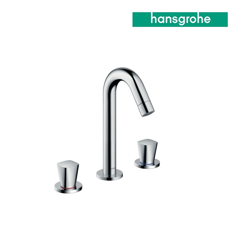 hansgrohe Logis 71133, -000 3-hole basin mixer 150 with pop-up waste set