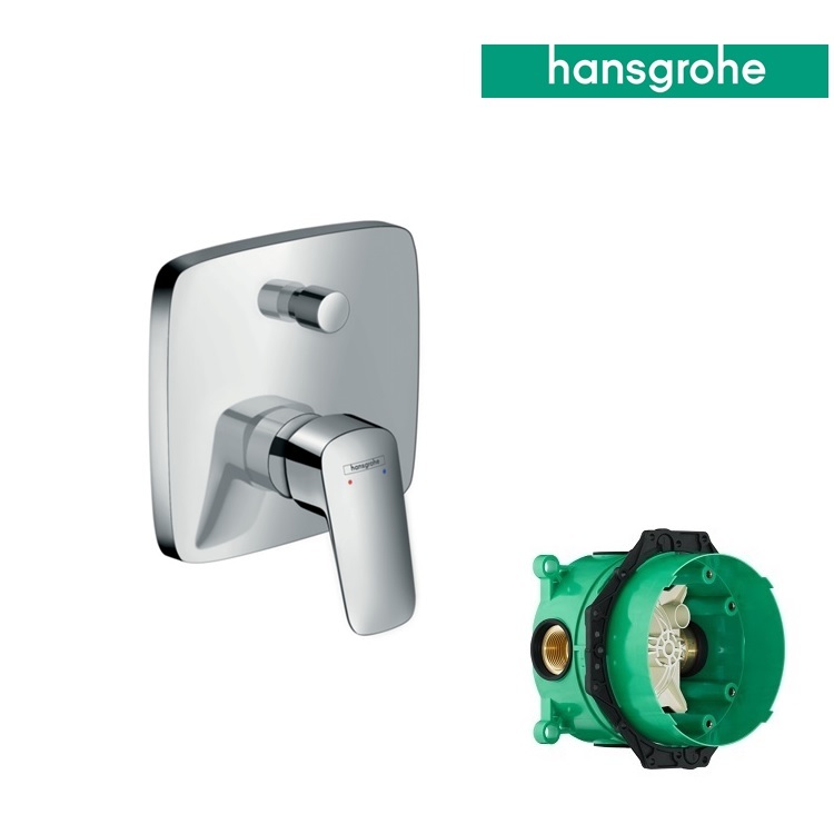 hansgrohe Logis 71405, -000 + 01800, -180 Single lever bath mixer for concealed installation - GA Approval