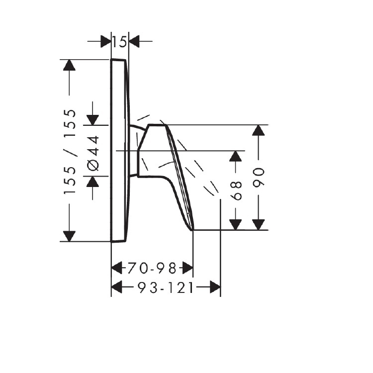 hansgrohe Logis 71605, -000 + 01800, -180 Single lever shower mixer for concealed installation - GA Approval