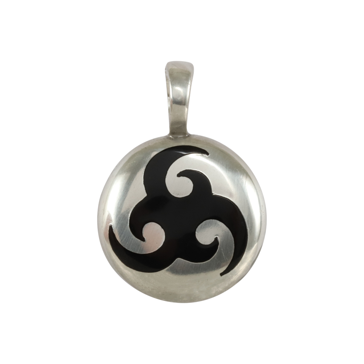 Bico吊墜，女士吊墜 三角螺旋圓墜；神秘的生命之泉 不含鍊子（1905小款黑色）