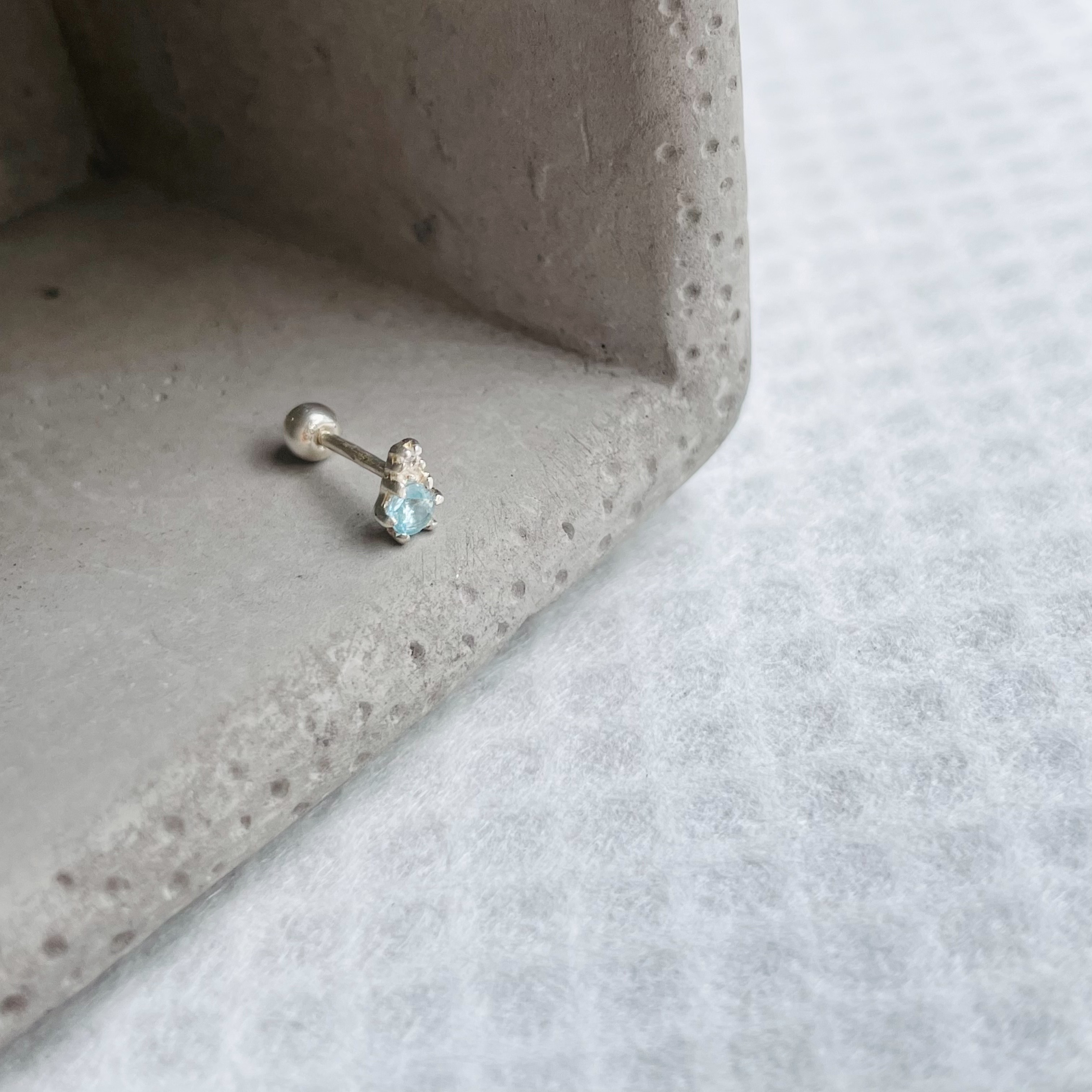 熱氣球小托帕轉珠耳環