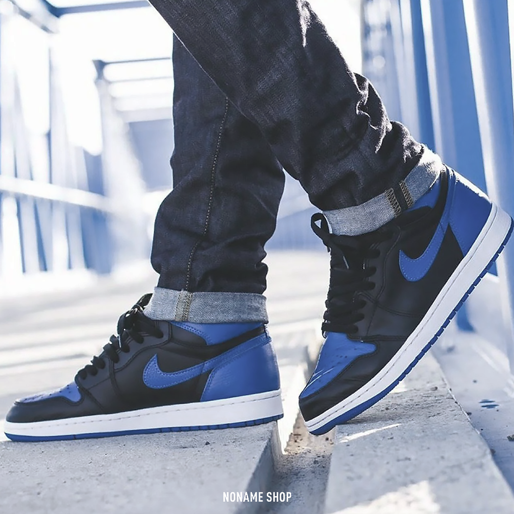 NIKE AIR JORDAN 1 Mid "Hyper Royal"  AJ1 1代 喬丹 黑藍 皇家藍