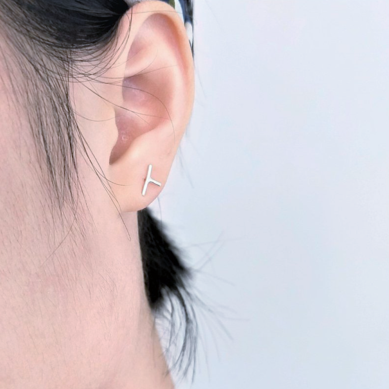 │簡約│隨興塗鴉 • 輕耳飾 • 耳針耳夾 • 純銀耳飾