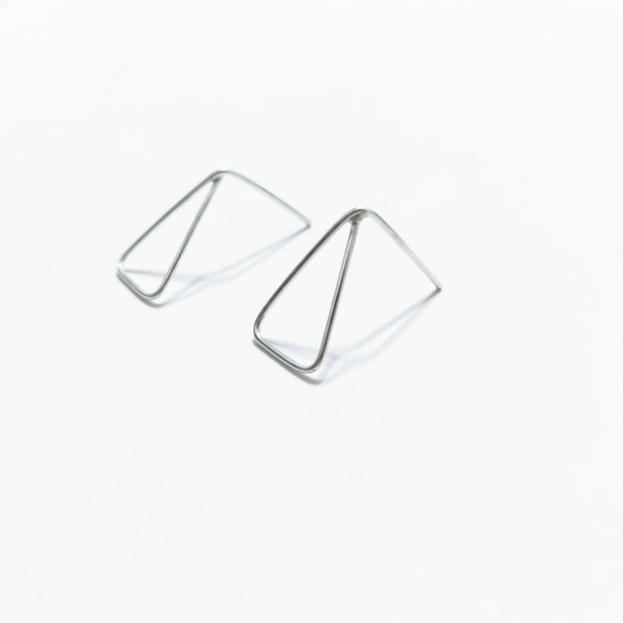 │幾何│簡約三角 • 耳針耳夾 • 純銀耳飾