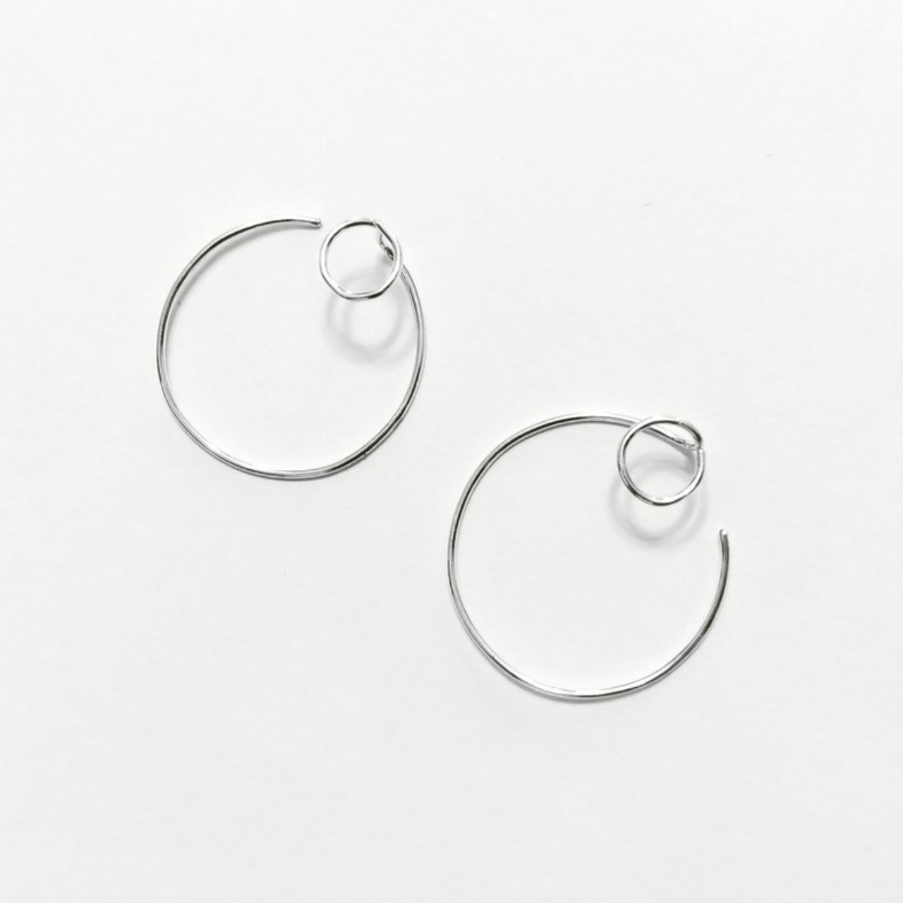 │幾何│圈圈圓圓 • 耳針 • 純銀耳飾 • 設計師原創