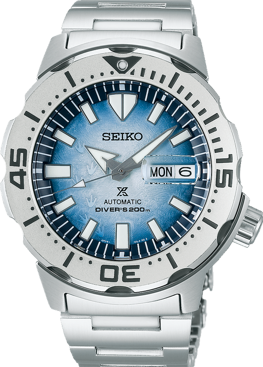 萬年鐘錶 - SEIKO PROPSEX MONSTER  愛海洋南極企鵝腳印機械潛水錶 DIVER SCUBA  SRPG57K1  / 4R36-11C0H  錶徑42.4MM