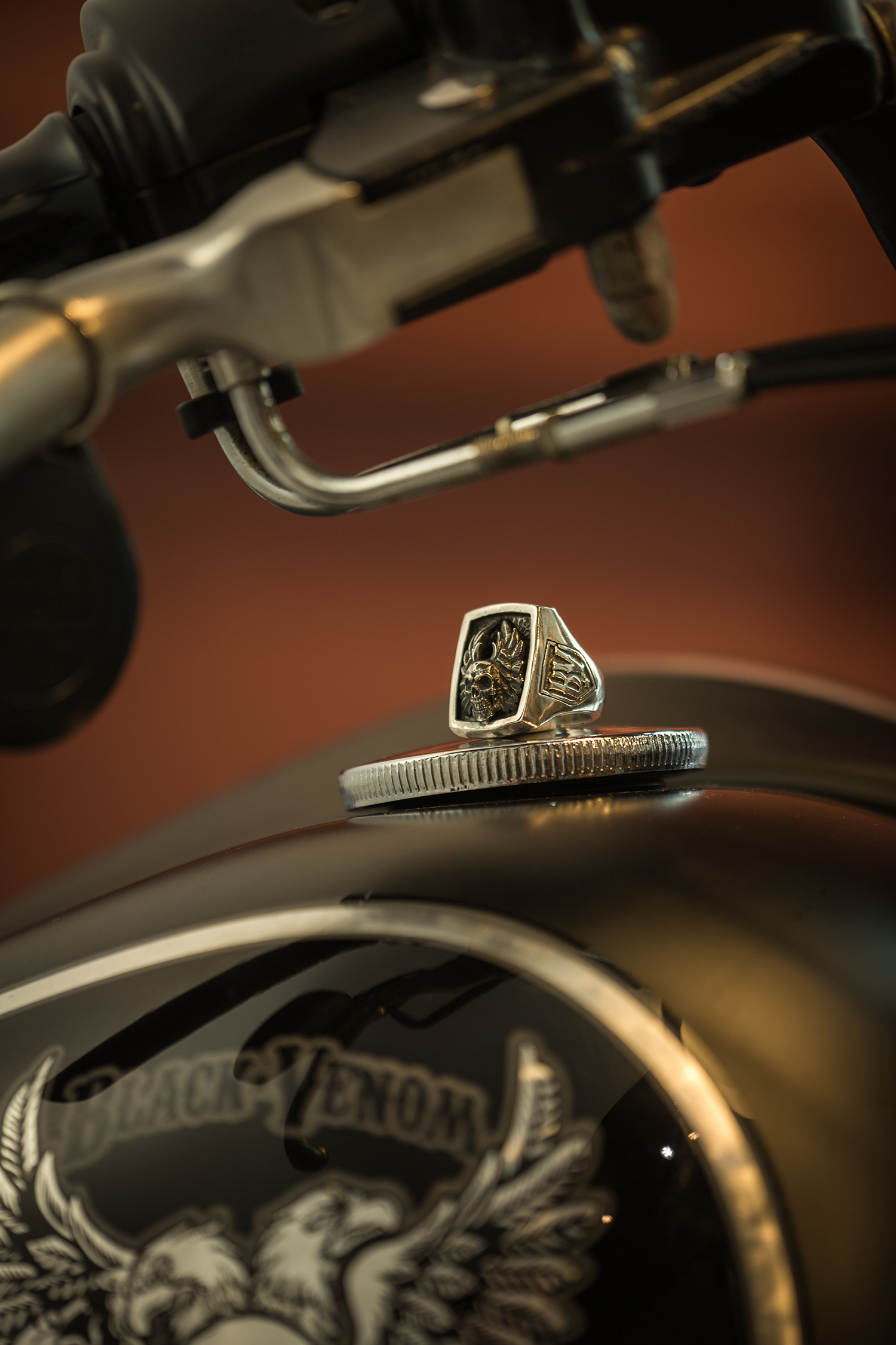 *Black Venom Jewelry- Poison The Skull Club Ring 骷顱車隊戒。