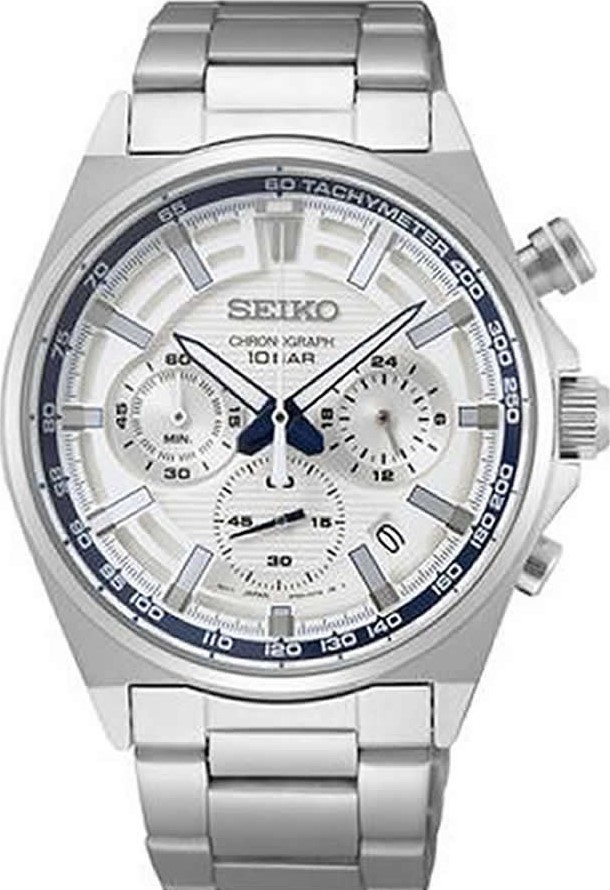 萬年鐘錶 - SEIKO   CS 系列 140週年 限量白面三眼計時男錶  8T63-00S0S  /  SSB395P1  錶徑41MM