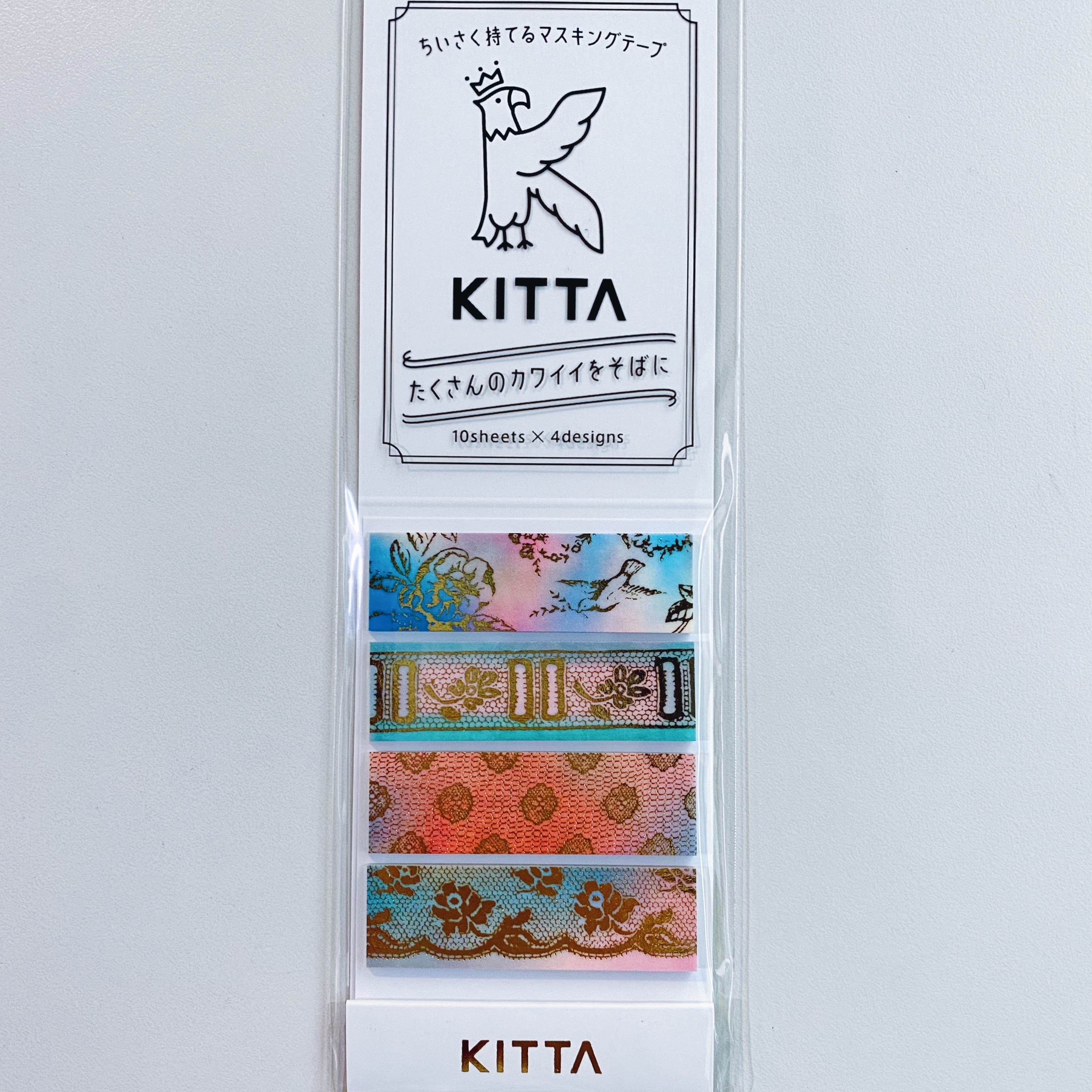 日本 KITTA 隨身攜帶和紙膠帶 KITH007 金箔 復古蕾絲
