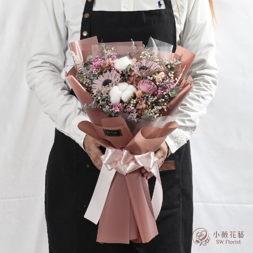 |女神的祝福-向日葵花束-畢業乾燥花-教師節禮物-大型|