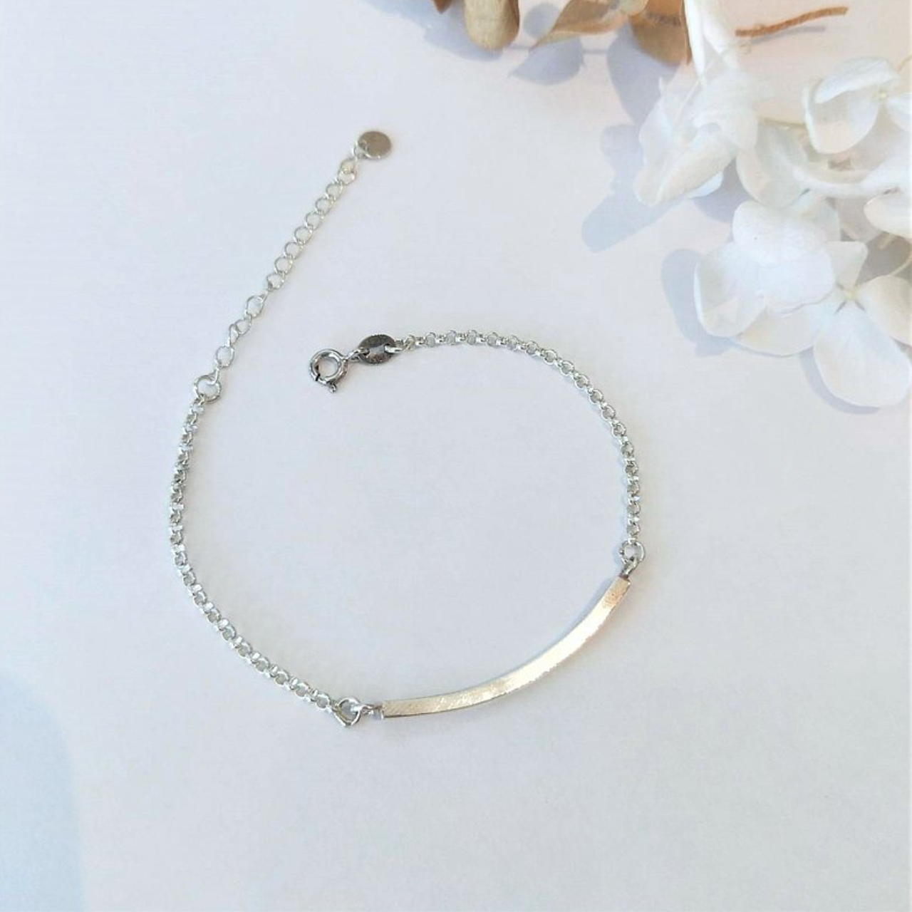 │簡約│微光平方 • 禮物 • 純銀手鍊