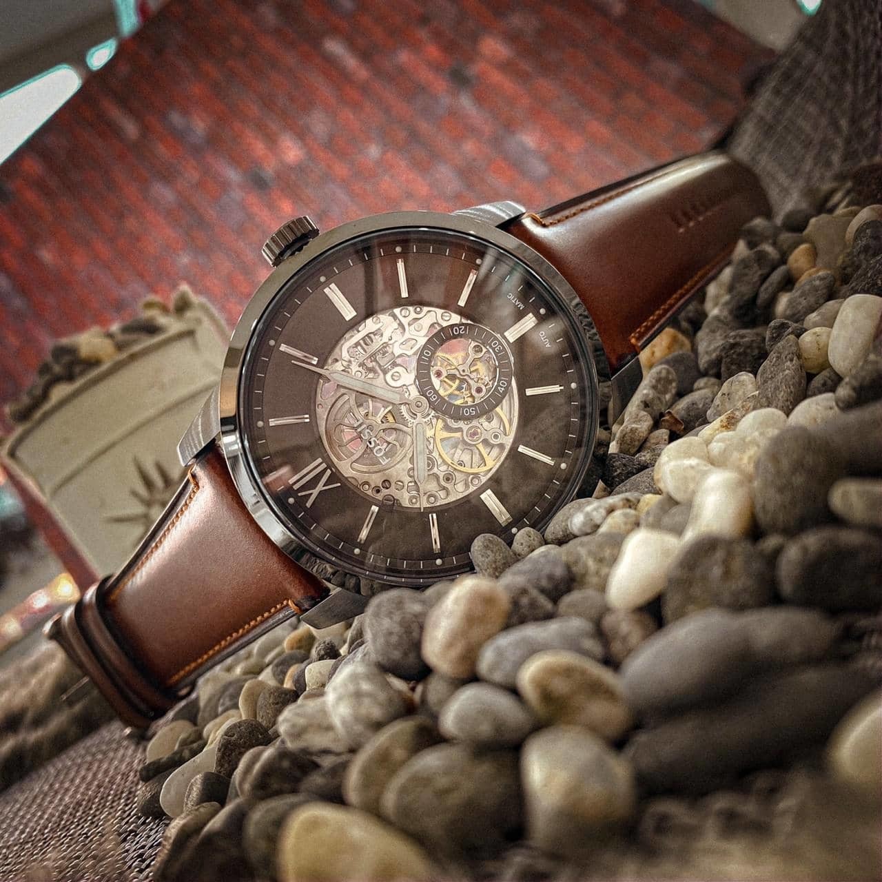 【FOSSIL】Commuter系列 大錶徑小秒針鏤空休閒機械錶  ME3181 48mm 現代鐘錶