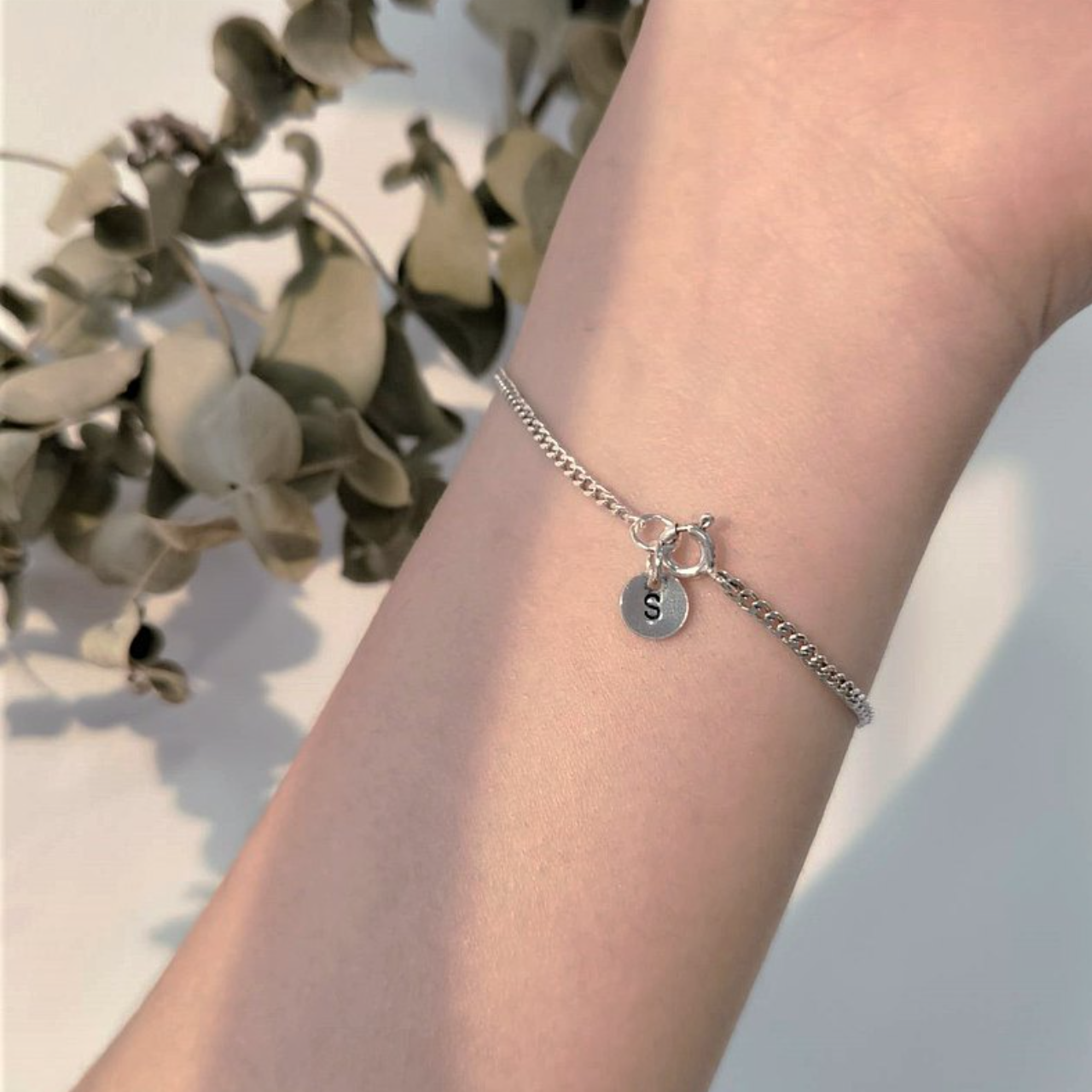 │溫度│小圓片扁圈 • 手感鋼印 • 紀念禮物 • 純銀手鍊