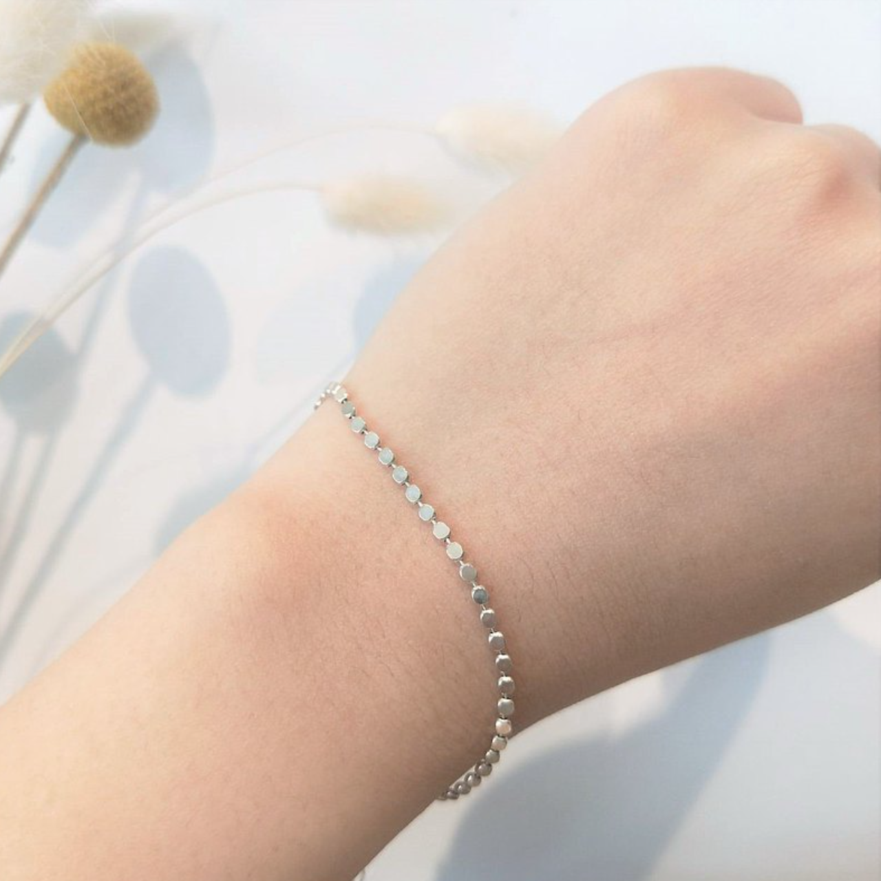 │簡約│字母硬幣 • 手工鋼印 • 純銀手鍊 ::紀念禮物::