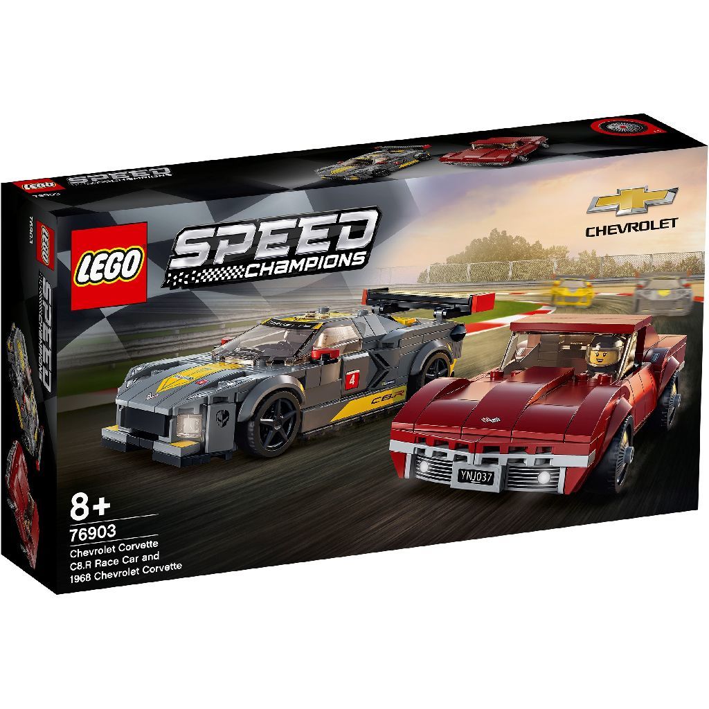 LEGO 76903 Chevrolet Corvette C8-R & 1968 C3