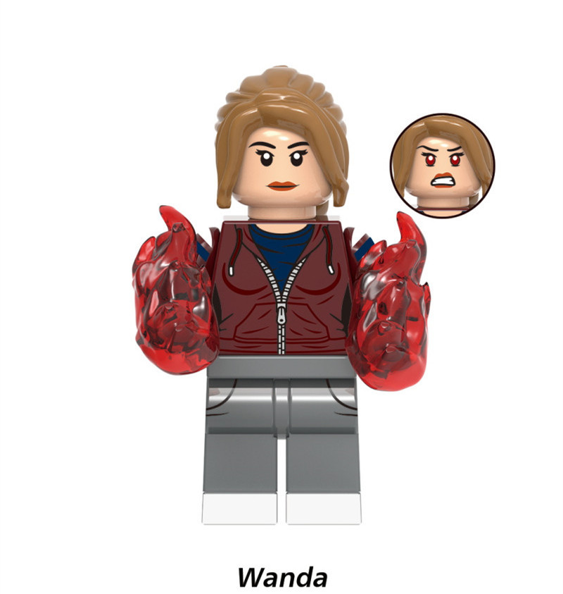 Wanda Scarlet Witch Wandavision Avengers Custom Marvel Super Heroes Minifigs Minifigures Fit Lego X1678