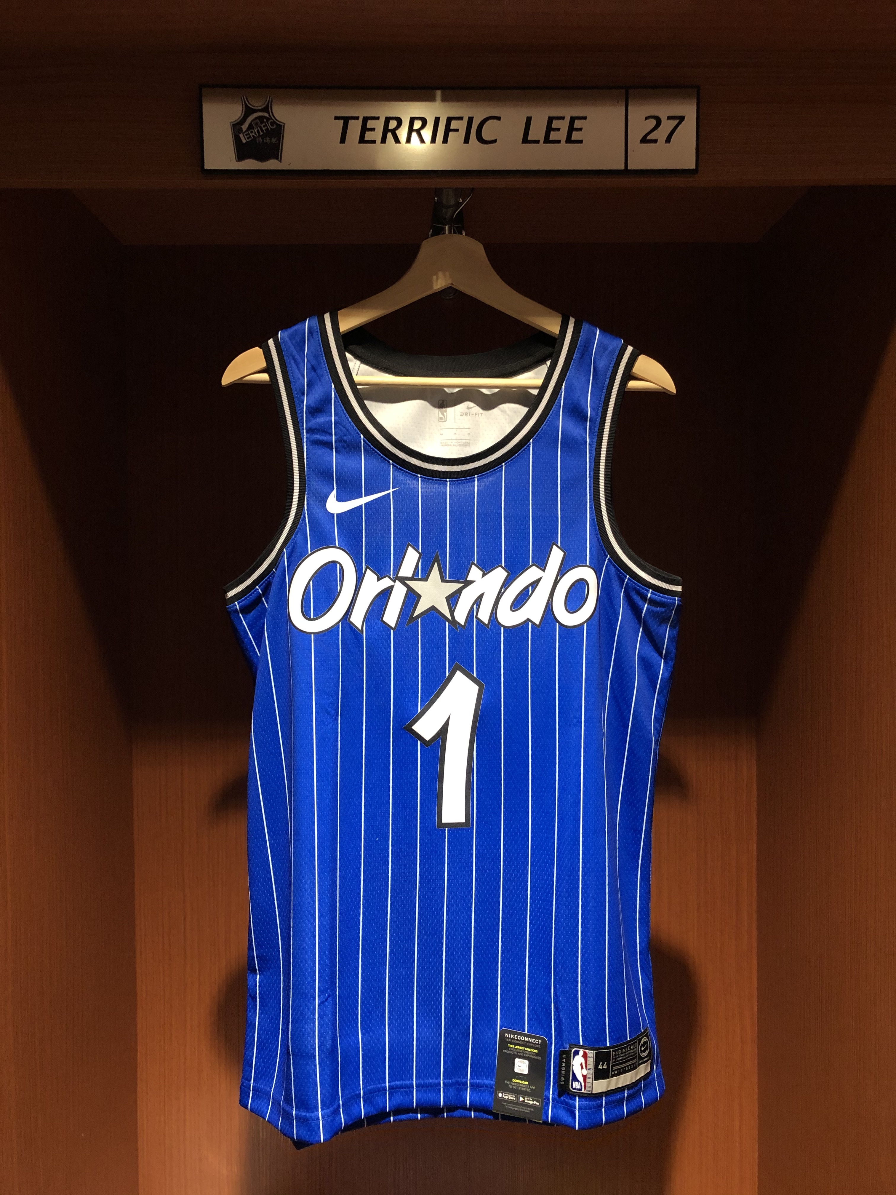 NBA球衣 Jonathan Isaac 奧蘭多魔術復古藍條紋 HWC Nike Swingman 球迷版 熱轉印 全新