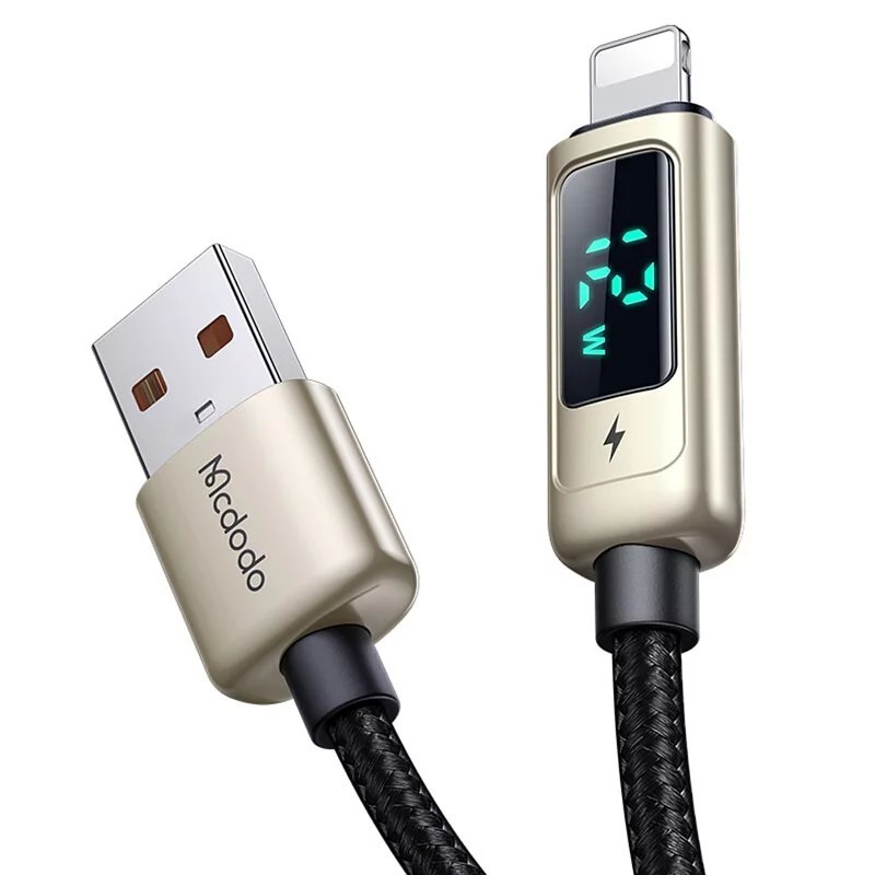 【Mcdodo麥多多】 Lightning/iPhone充電線傳輸線快充線編織 功率數顯 宙斯系列 1.2M