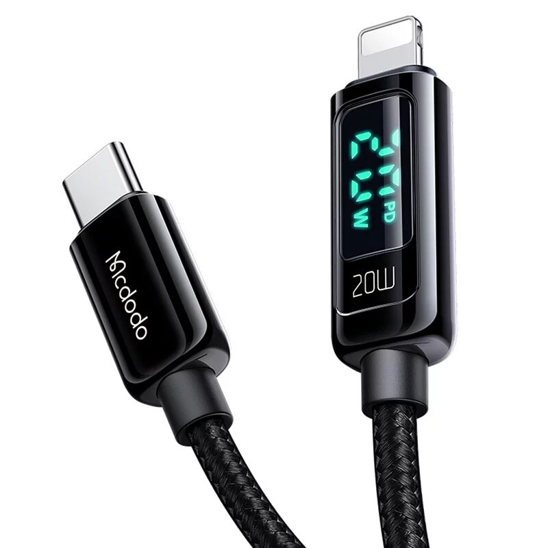 【Mcdodo麥多多】PD/Lightning/Type-C/iPhone充電線傳輸線快充線編織 功率數顯 宙斯系列 1.2M