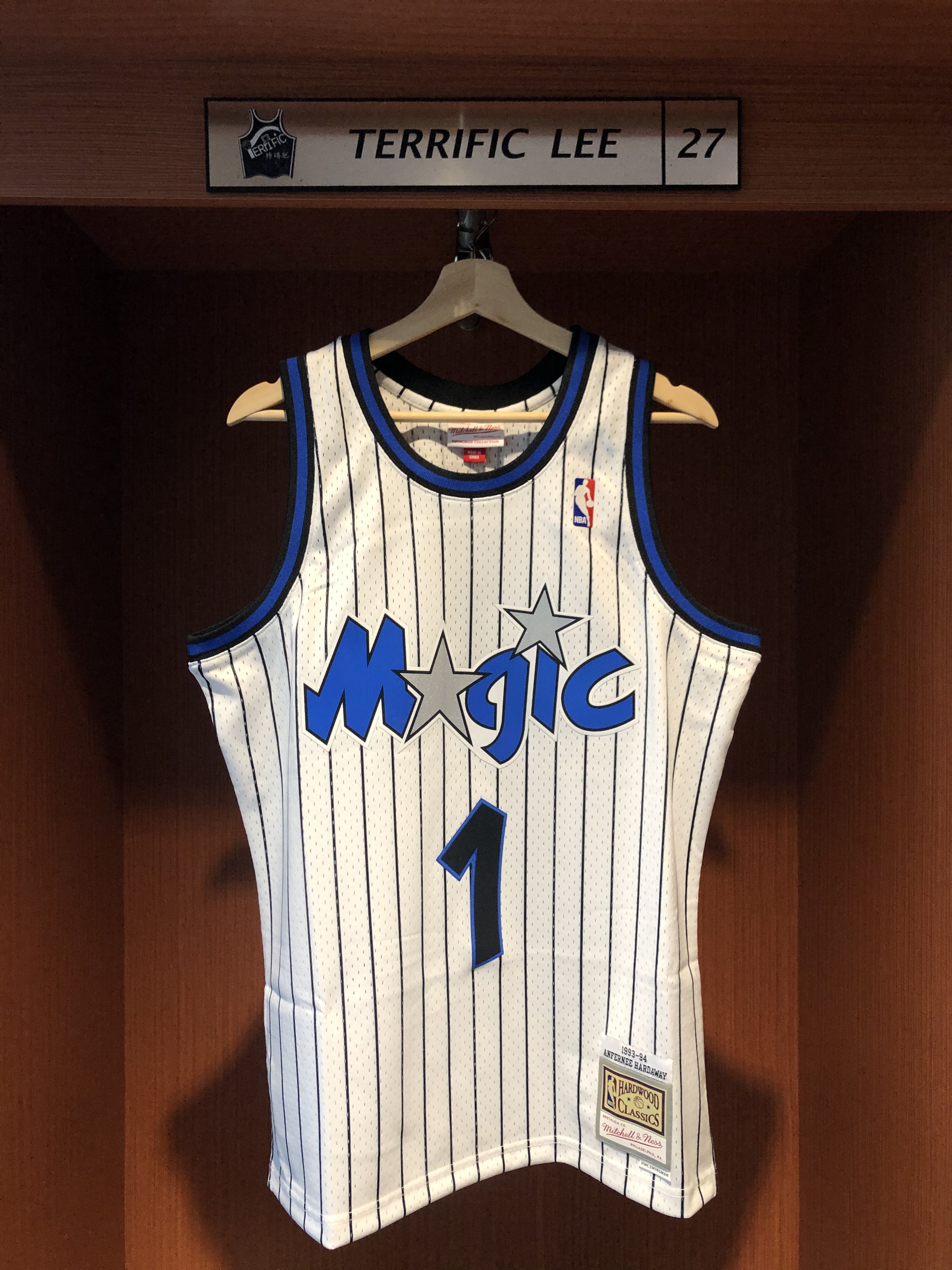 NBA球衣 Penny Hardaway 奧蘭多魔術 白條紋 93-94 M&N Swingman G2 球迷版 熱轉印 全新
