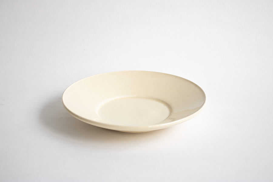 祥見知生選品-石田誠 紅毛手5.5吋邊皿 奶油白