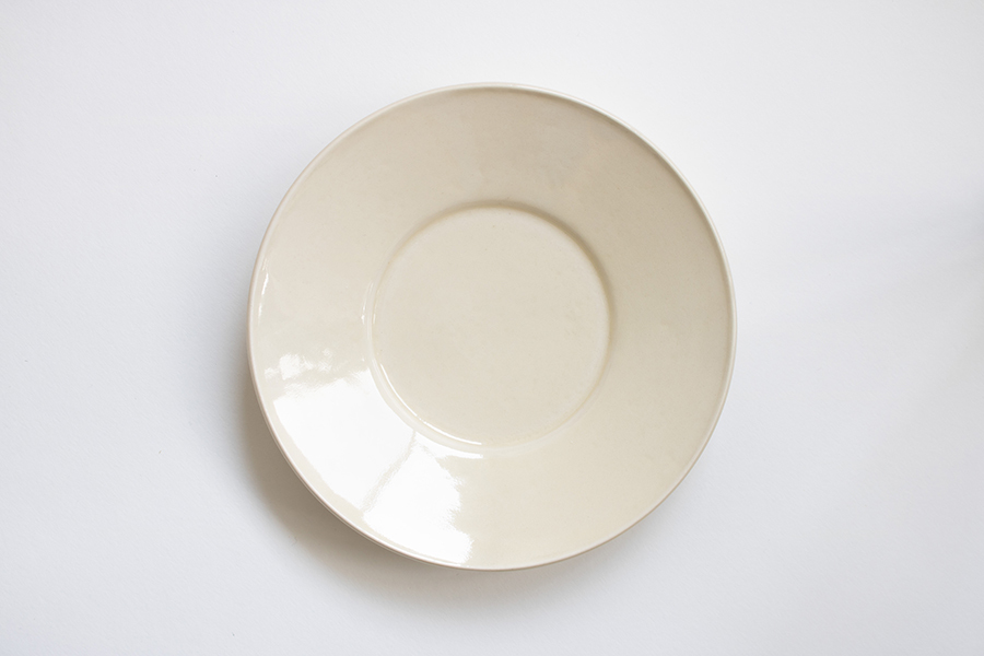 祥見知生選品-石田誠 紅毛手5.5吋邊皿 奶油白