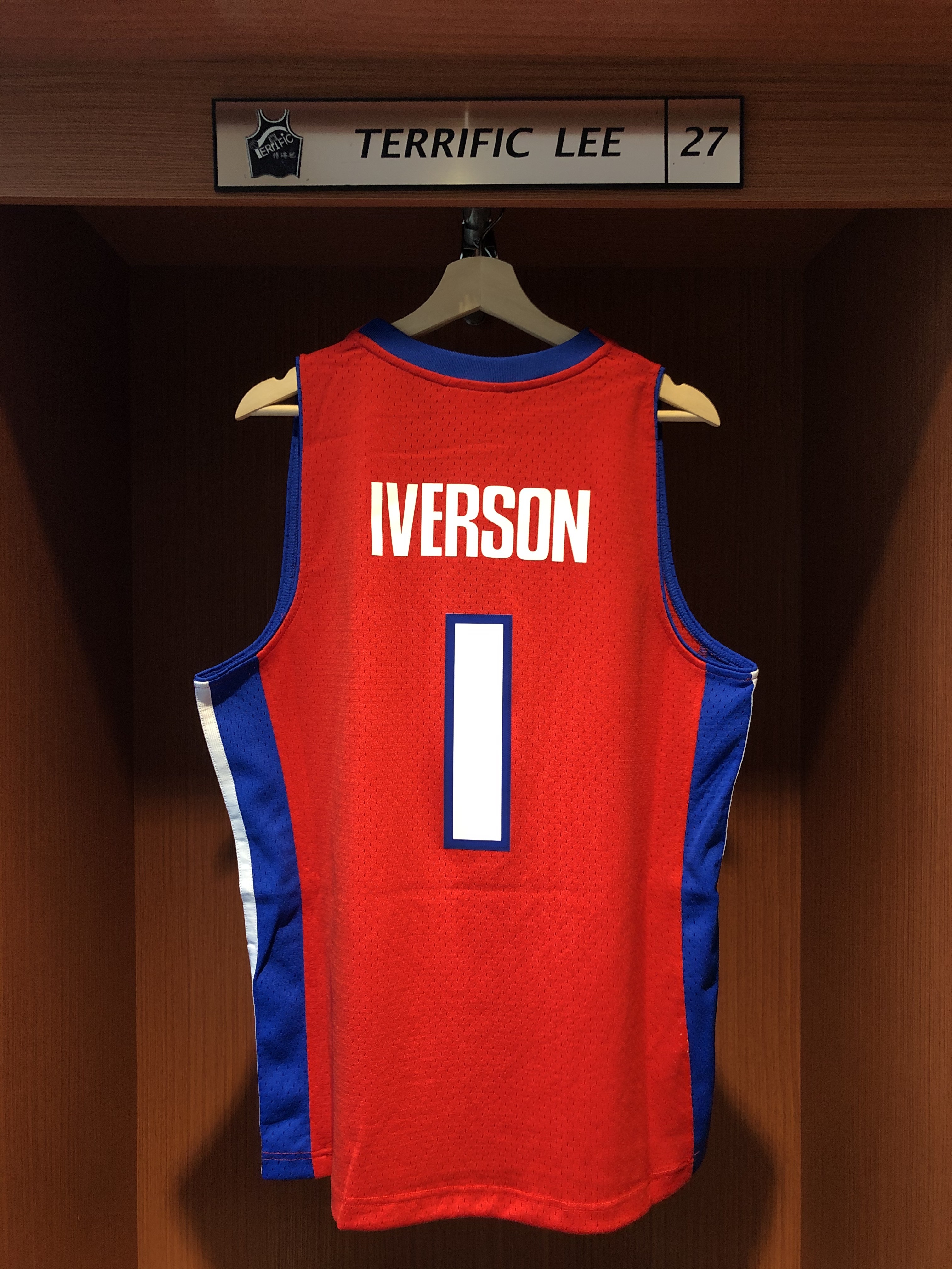 NBA球衣 Allen Iverson 底特律活塞紅 08-09 M&N Swingman G2 球迷版 熱轉印 全新