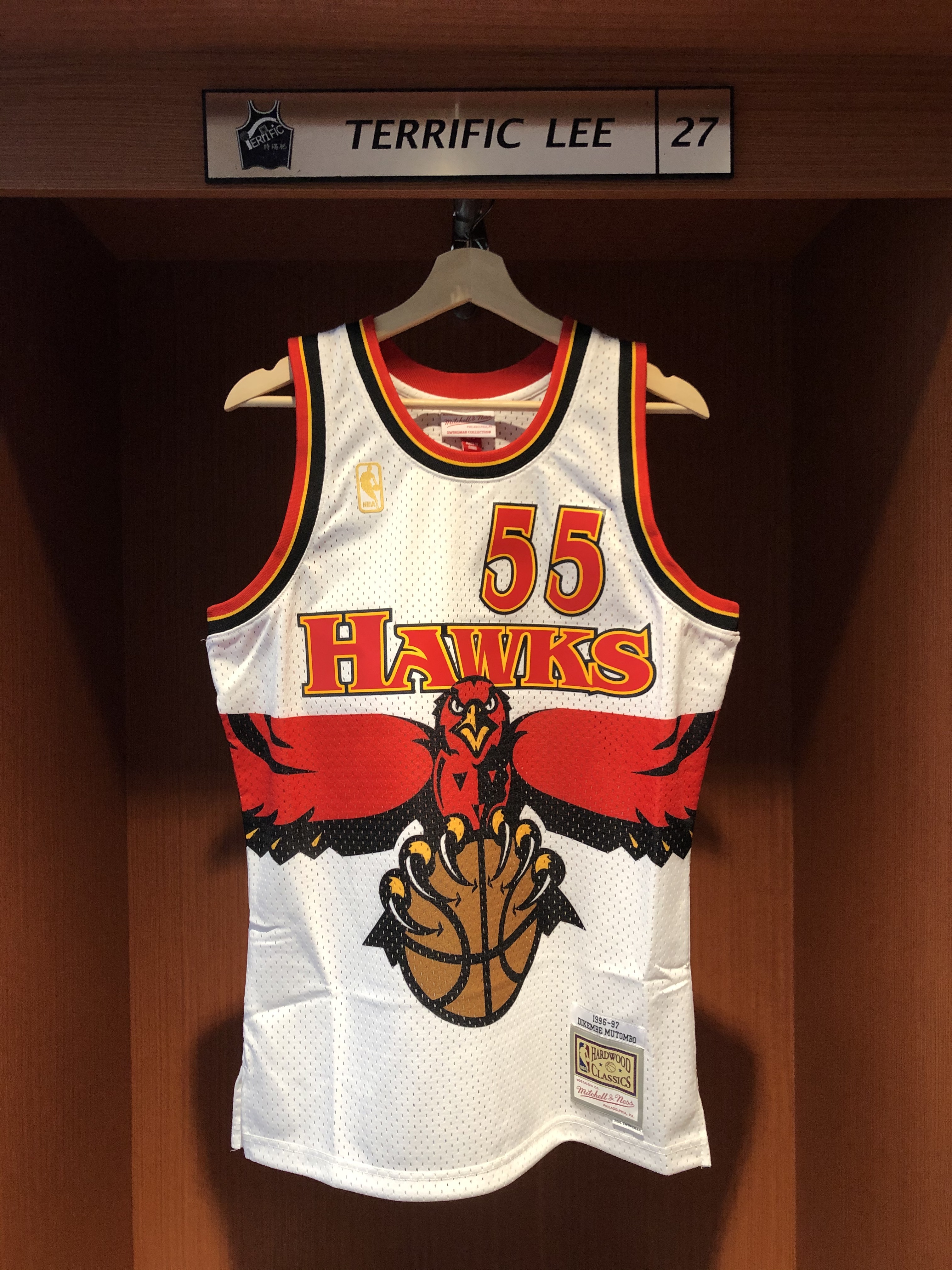 NBA球衣 Dikembe Mutombo 亞特蘭大老鷹白 96-97 M&N Swingman G2 球迷版 熱轉印 全新