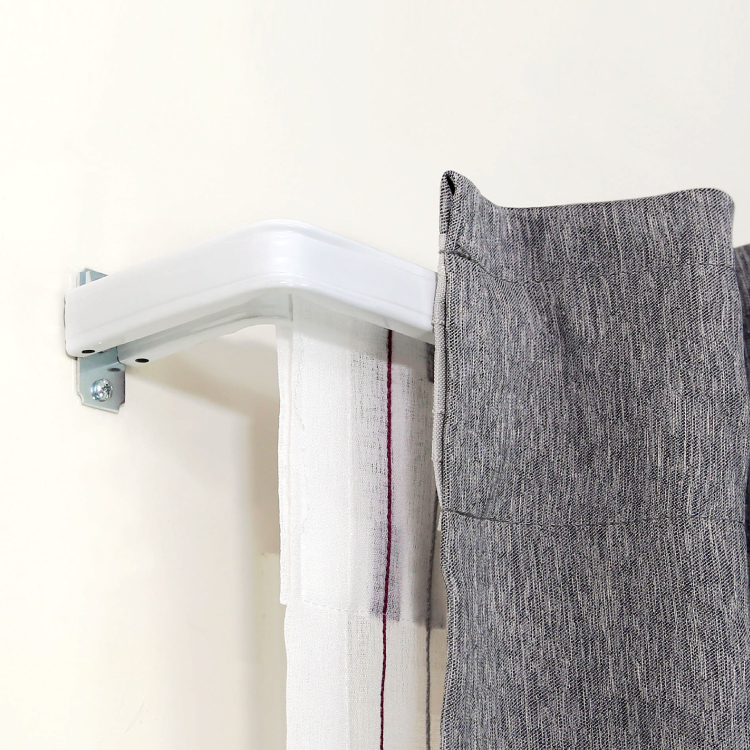 ㄇ型│方桿│雙層│伸縮桿│3尺寸│白色