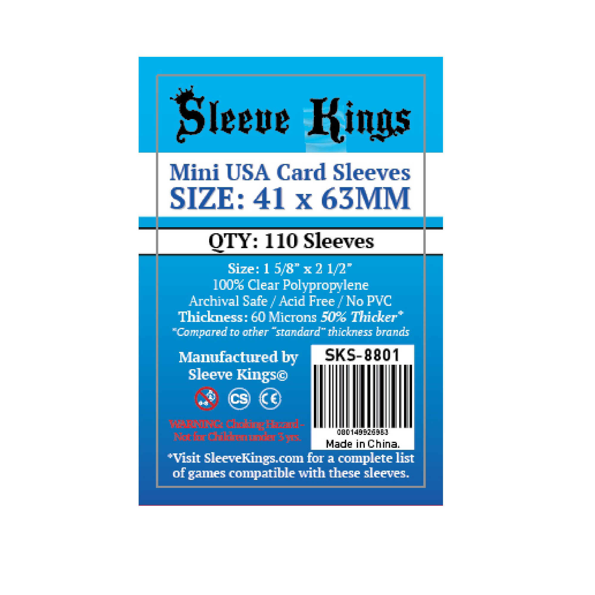 Sleeve Kings 牌套 (41x63mm) 110張/包