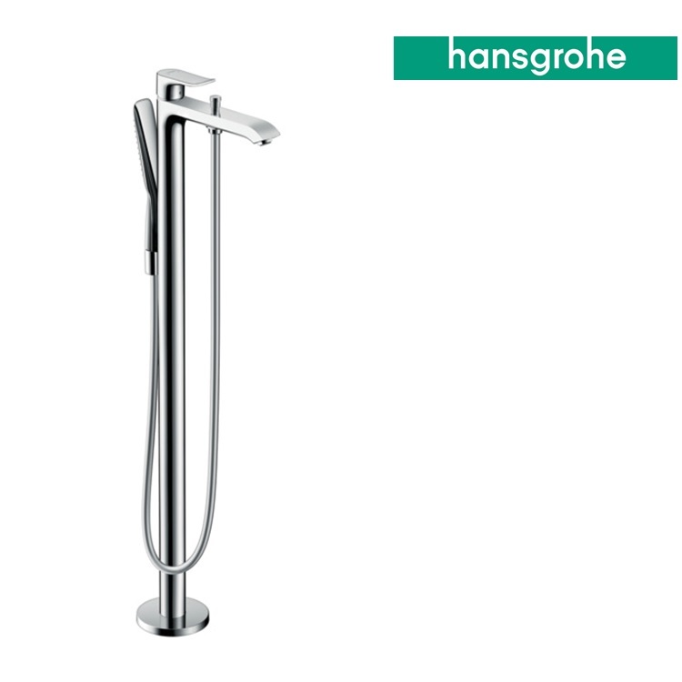 hansgrohe Metris 31471, -000 + 10452, -180 Single lever bath mixer floor-standing - GA Approval