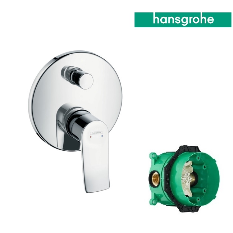 hansgrohe Metris 31493, -000 + 01800, -180 Single lever bath mixer for concealed installation