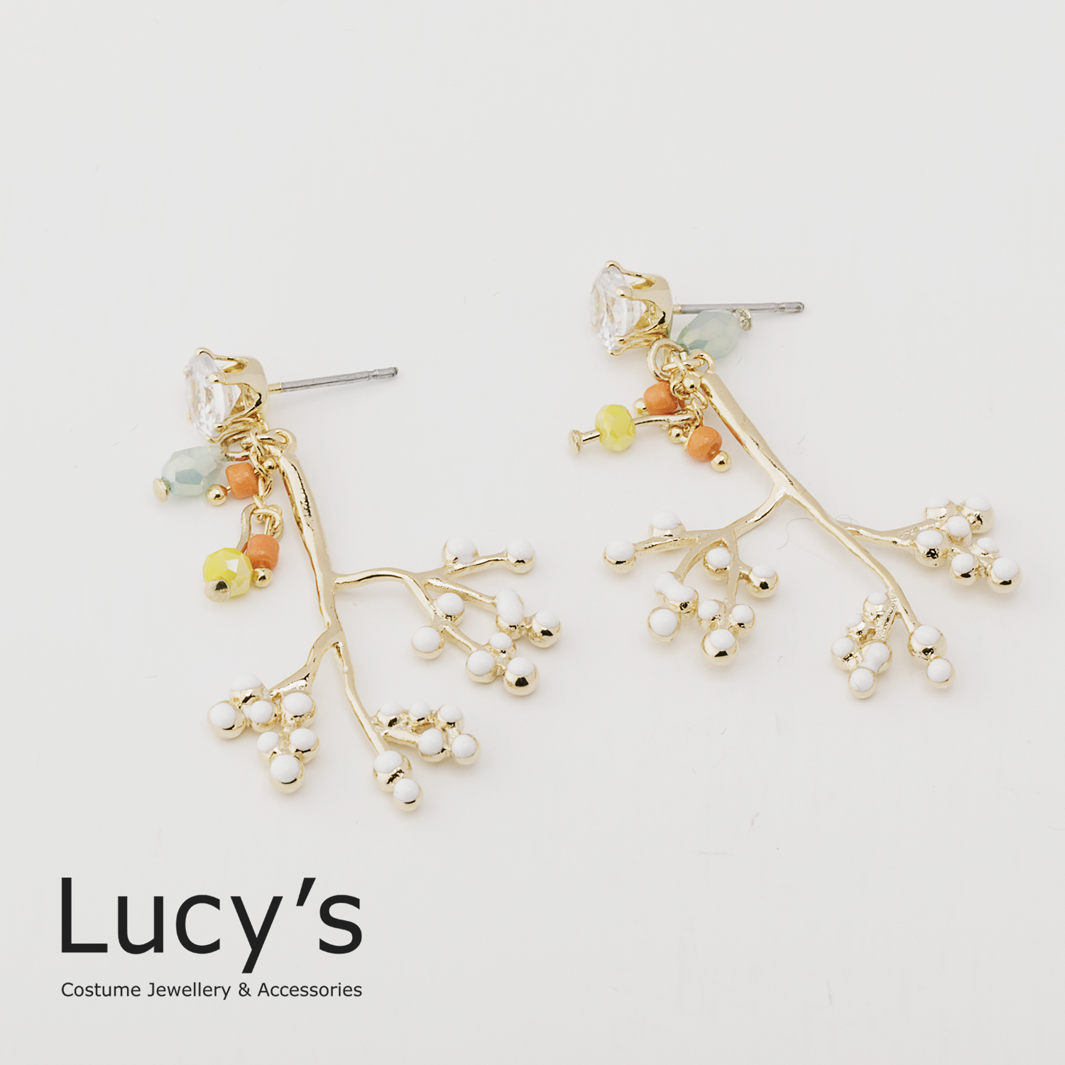 開枝散葉 耳環 (三色) (95567/95568/95569)