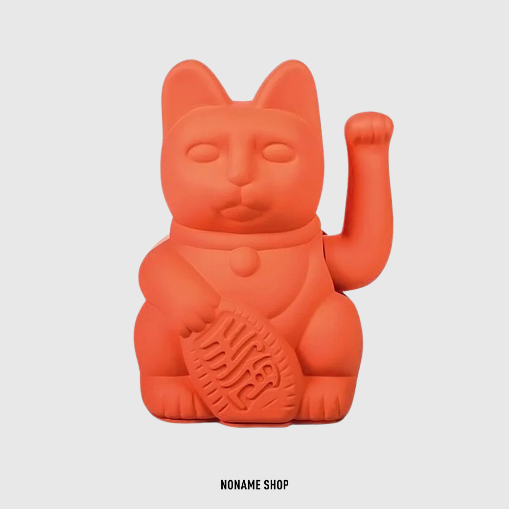 DONKEY Lucky Cat 招手 招財貓 幸運貓 螢光橘