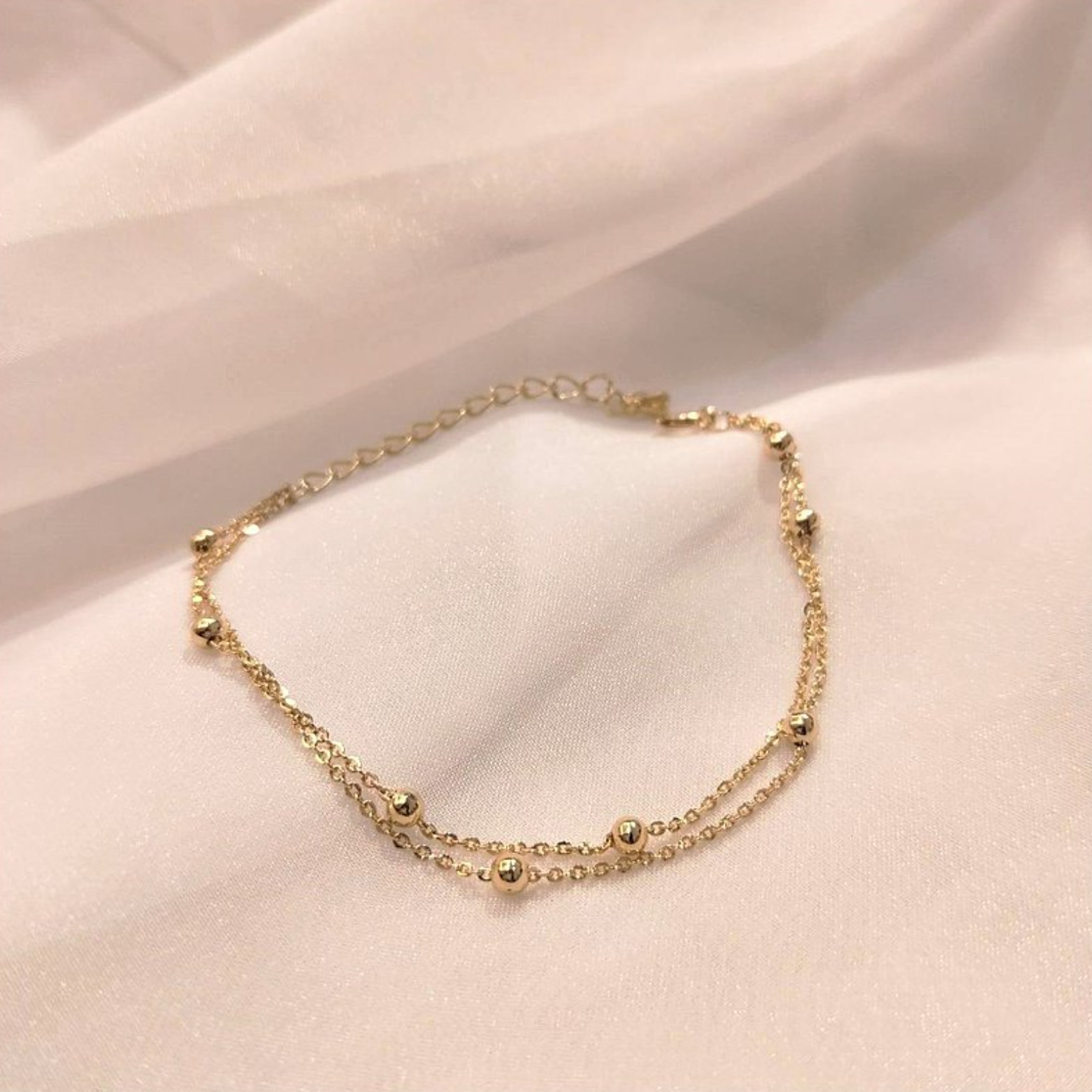 │輕奢│光珠雙鍊 • 手鍊 •14K注金 • 14kgf